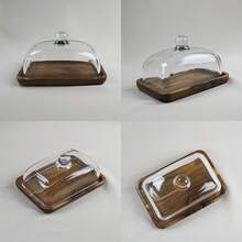 Vintage Acacia Wood Butter Dish - Perfect For Wedding Cakes, Snacks & Fruit | Ideal Kitchen & Restaurant Accessory
