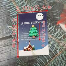 10pcs Christmas "A Little Pocket Hug For You" Greeting Cards, Resin Santa Claus & Gingerbread Man Christmas Tree Ornaments, Shell Cards, Perfect Gifts For Family And Friends, Christmas, New Year, Christmas Stocking Stuffers, Religious Party Supplies, Church Gifts