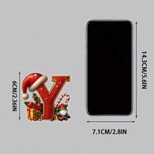 1pc 2D Flat Acrylic Christmas-Themed Decorative Hanging Ornaments, Christmas 26 English Letter Decorative Hanging Ornaments, Christmas Keychains, Schoolbags And Christmas Tree Decorative Hanging Ornaments, Christmas Car Hanging Ornaments - No Electricity Required - Are Perfect Gifts For Christmas, Thanksgiving, New Year, Birthday And St. Patrick's Day Home Decor Christmas Decorations Room Decor