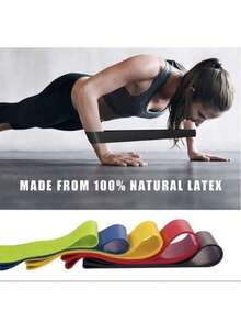 Elastic Bands Kit 5 Bands For Multifunctional Exercises Yoga Training Physiotherapy And Home Workout - Nhiều màu - Xem 6