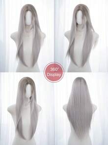 alicegarden Forehead Lace Curly Wig, Mid Cut Style, Multi-Color Long Rolled Wig, 28 Feet Long, Natural And Realistic Wig For Daily Use