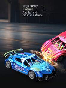 Large Alloy Die-Cast Toy Car, Inertial Front-Wheel Drive Car, Sports Car Model, Toy Car, Toy For Boys, Children Toy Car, Random Color And Pattern Toy Car - Multicolor - View 7