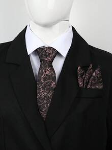 Set cravatta jacquard paisley vintage da 7 cm, combo formale da lavoro leggero