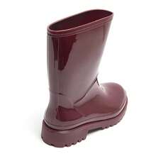 Bottes Verni Mi-Hautes Femme –élégantes – Beige, Noir, Marron, Vert, Rouge & Léopard - Red - View 5