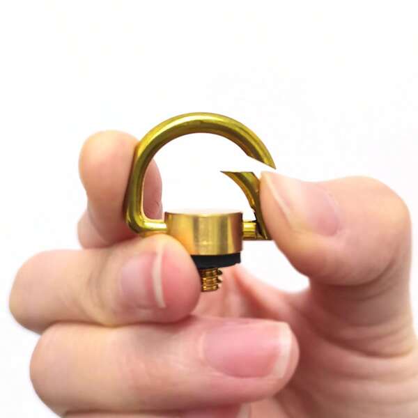 Accesorio de montaje de anillo en D de latón para luces de camping, diseño de apertura con resorte superior para un colgado fácil