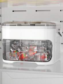 1pc Easy Release Ice Cube Tray, One-Touch Pressure Ice Maker Mold, Home Use Ice Block Storage Mold