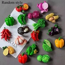 1pc/3pcs/4pcs/5pcs/5pcs-1/6pcs/6pcs-1/7pcs/8pcs/9pcs/10pcs/10pcs-Style 1/10pcs-2/11pcs 新款卡通水果蔬菜风格磁性树脂冰箱贴，自然风格磁性冰箱贴，可爱的装饰品，办公桌装饰，白板个性化装饰，储物柜，洗碗机，厨房和办公室装饰，家居装饰，情人节礼物，送给朋友和家人的礼物 - 彩色 - 查看 14