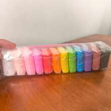 12/24/36 ألوان طقم طين سحري خفيف جداً للجفاف الهوائي مع أدوات، هدية مثالية للأطفال (طين + أدوات، ألوان عشوائية)، طين جاف هوائياً، طين بوليمر، سلايم - متعدد الألوان - مشاهدة 12