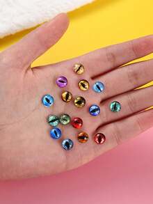 10pcs/50pcs/100pcs Cute Animal Eye 3D Crystal Nail Art Rhinestone Mixed Style Y2K Halloween Dark Acrylic Nail Decorations DIY Manicure Supplies, Random Color