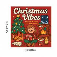 圣诞氛围——22张温馨喜庆的儿童和成人涂色页 | 可爱的节日场景、冬日乐趣和欢乐的十二月时光 - 單件 - 查看 8