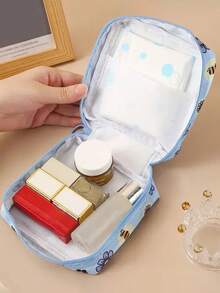 5pcs Large Capacity Sanitary Napkin Storage Bag, Cartoon Pattern Sanitary Napkin Storage Bag, Portable Menstrual Tool Kit, Multi-Purpose Waterproof Storage Bag, Nursing Pad Storage Bag, Tampon Bag, Feminine Product Bag, Vacation Storage Bag, Suitable For Sanitary Napkins, Lipstick And Coin Storage, Travel Essentials, Storage Essentials, School Season Essentials, Mom Gifts, Birthday Gifts, Holiday Gifts, Bohemian Style