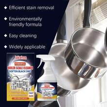 jakehoe Burnt Residue Remover Spray Pots Pans Stove Grill Oven Heavy Duty Black Stain Grease Cleaner Kitchen Degreaser 100ml - Màu vàng - Xem 11