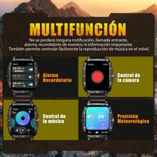 EIGIIS Smartwatch para hombres de 1,96 pulgadas, resistente al agua 3ATM, duradero, smartwatch deportivo con batería de 430mAh, monitoreo del sueño, llamadas al aire libre, compatible con iOS y Android - naranja negro - Ver 10