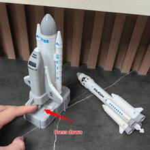 Spacecraft + Rocket Launch Center, Science Experiment Learning Aerospace Knowledge, Astronaut Model, Children Christmas Gift Toy,Back To School - Grey - View 8