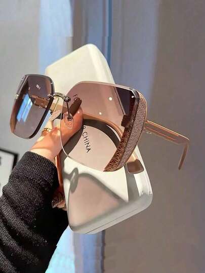 1 pieza Gafas de moda geométricas con marco poligonal para mujeres, casual y versátil, adecuado para usar en varias ocasiones, gafas de moda casuales y lindas para mujeres