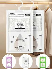 20/10pcs Moisture Absorbing Desiccant, Suitable For Indoor Rooms, Dorms, Student Dorms, Hanging Wardrobes, Absorbs Moisture