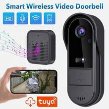 Wireless WiFi Doorbell Camera With 2-Way Audio Intercom Video Camera Door Bell Chime TUYA