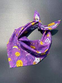 Terrifying Halloween Pet Bandana With Pumpkins Ghost Pattern Pet Kerchiefs,Adjustable Jack-O'-Lantern Theme Pattern Printing Dog Triangle Bibs Scarfs,Suitable For Small To Medium Dogs And Cats - Soft Polyester, Machine Washable