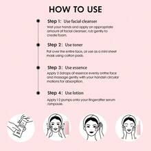 4-Piece Peach Skincare Set - Cleansing Cream, Toner, Moisturizer, Essence. Cleanses Pores, Hydrates And Brightens Skin. Suitable For All Skin Types. Korean Skincare.