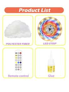 DIY Thunder Cloud Light, 3D Lightning Cloud Colorful Atmosphere Night Light, DIY Creative Cloud Lights, Gaming Room Club Bar DJ Party Light