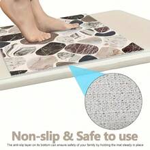 حصيرة الحمام غير الانزلاقية ، حصيرة حمام ناعمة مريحة مع فتحات تصريف ، حصيرة حمام من مادة البي في سي بتدليك اللوفة للاستخدام في الحمام والأماكن الرطبة ، سريعة التجفيف