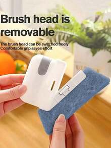 1pc Gray Window Cleaning Brush, Window, Track, Corner And Bar Cleaning