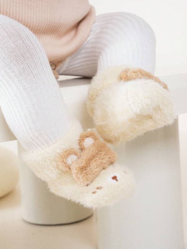 جوارب سميكة للأطفال مزينة بتماثيل حيوانات كرتونية للأرضيات