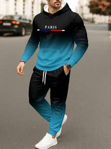 Set de 2 sudaderas con capucha holgadas y casuales para hombres de talla grande