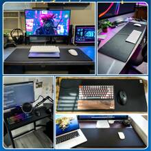 1pc Large Mouse Pad Black Simple Clean Gaming Mouse Pad Available In 5 Size