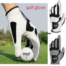 Golf Gloves, Men's Left-Handed Single Sport Gloves, Anti Slip Texture Particles, High-Performance Ultra-Fine Fibers, Breathable And Moisture Absorbing, Super Strong Grip, Enhanced Control And Durability, Sports Protective Equipment, Microfiber Fabric, Anti Slip Professional Full Finger Gloves, Outdoor Sports Fitness Equipment Accessories - Multicolor - View 2