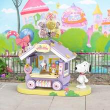 史努比街景系列-餐车&小商店迷你街景微积木套装、趣味玩具&装饰品；快来和史努比一起开店吧！ - 彩色 - 查看 4