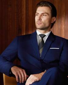 Men's 2 Piece Suits Two Button Pants Set Party,Wedding And BusinessChristmas CNPN - 海軍 - 查看 11