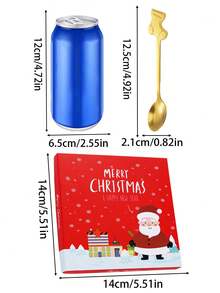 4pcs Creative Christmas Stainless Steel Spoons,Christmas Spoon Set,Christmas Gift Decor,Christmas Gift Gift Box,Fruit Spoons,Dessert & Coffee Spoons, Christmas-Themed Cartoon Cutlery Set,Stirring Mixing Spoons,Creative Stainless Steel Coffee Spoons - Multicolor - View 12