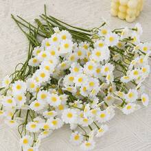 6/12/24 pièces Fleurs de marguerite artificielles, camomille et tournesol élégants, fausses marguerites de 10 pouces pour décoration de vase, centre de table extérieur, DIY, fête à la maison, décoration de mariage de fleurs sauvages printanières (blanc) Camomille, accessoires photo, bouquet floral, décoration de scène (sans contenant)