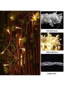 2 Pcs LED Lights Battery Operated - Multi-Length, Fairy Lights For Wedding, Halloween, Fall And Festival Home Decor Decoration, Garden, Party, Christmas Tree Indoor Outdoor Decorations, Travel Essential - 2 đèn ấm áp - Xem 4