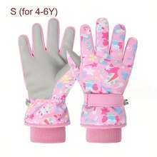 Children's Winter Ski Gloves, Boys' Warm Gloves Thermal Lined To Keep Warm And Play In The Snow, Suitable For Children 4-13 Years Old