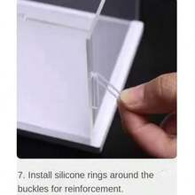 Hộp trưng bày acrylic, hộp acrylic trong suốt đã lắp ráp, lựa chọn thay thế cho hộp kính, dùng để trưng bày tượng nhỏ, lưu trữ và sắp xếp đồ chơi trong nhà. - màu đen - Xem 9