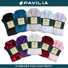 Women Robe Fleece Plush Soft, Fluffy Fuzzy Cozy Warm Lightweight Bathrobe, Shower Spa House Long Robe Women - màu đen - Xem 6