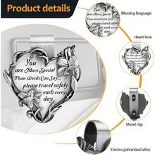 Heart Shaped Visor Clip Car Visor You Are More Special Than Words Can Say Please Travel Safely Each Every Day Medal Bless Travel Safely Visor Clip Present Parent Family Driver4 Pcs - 4 - 查看 4