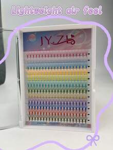 240 Stücke 14D bunte spitze Blumen-Wimpern, leuchtende Farben, traumhaft & ätherisch, perfekt für Festivals, Partys