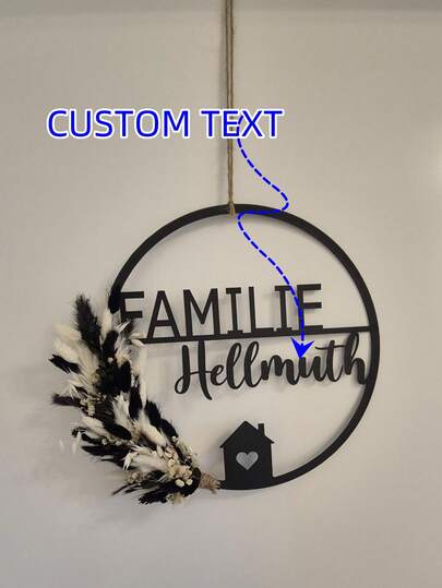 HELLOYOUNG 1 Stück personalisiertes Türschild - moderne Eingangstür Dekoration mit Familienname, individueller Türkranz & Namenstafel | wetterfest für Innen/Außen Raum Dekorationsaccessoires, Multifunktional, Ornamental, Wiederverwendbar, Elegant, Stilvolle, Hochwertige, Bunte, Moderne, Individuelle, Personalisierte, Einzigartige, Ideale Geschenke für Ihn, Ideale Geschenke für Sie, Freund, Vater, Freundin, Mutter, Familie, Freunde, Teeraum, Zuhause, Garten, Büro, für Jahrestage, für Valentinstag, für Muttertag, für Geburtstage, für Vatertag, für Abschluss, für Hochzeit, für Einweihung