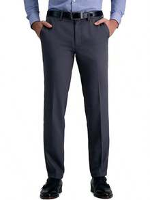 Men's Slim Fit Stretch Premium Gabardine Dress Pant-20256688 - Lead - View 1