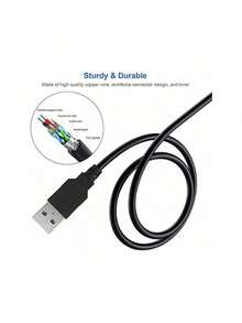 1 Pc 3DS USB Charger Cable, Power Charging Lead For New 3DS XL/New 3DS/ 3DS XL/ 3DS/ New 2DS XL/New 2DS/ 2DS XL/ 2DS/ DSi/DSi XL, 3ds Games, Ds,3ds,Ds,3ds Xl,3ds,Ds,3ds Xl - Black - View 4