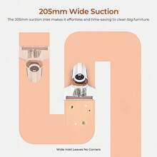 JIGOO JIGOO J300 Anti-Milben-Matratzenstaubsauger mit Staubmilbensensor und intelligenter Digitalanzeige, 500-W-Sofastaubsauger mit UV-Lampe, für Allergiker, entfernt Allergene aus Betten und Sofas