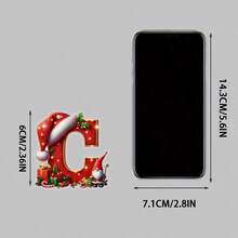 1pc 2D Flat Acrylic Christmas-Themed Decorative Hanging Ornaments, Christmas 26 English Letter Decorative Hanging Ornaments, Christmas Keychains, Schoolbags And Christmas Tree Decorative Hanging Ornaments, Christmas Car Hanging Ornaments - No Electricity Required - Are Perfect Gifts For Christmas, Thanksgiving, New Year, Birthday And St. Patrick's Day Home Decor Christmas Decorations Room Decor