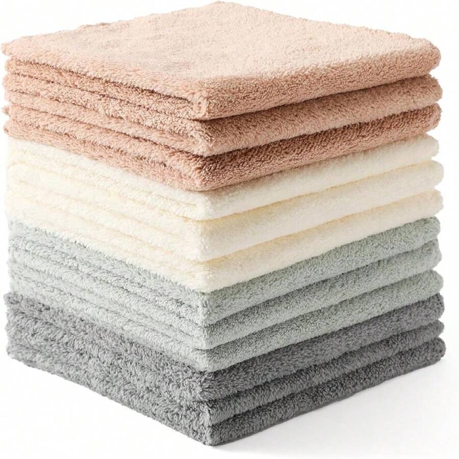 12 Pack Cleaning Cloth,Ultra Soft Absorbent Quick Drying Microfiber Cleaning Rags,No Scratches,Reusable,Washable,Lint Free Cleaning Towels For Kitchen,Window,Glass,Car,11.8"*11.8",(Multicolor),7324594 - 彩色 - 查看 1