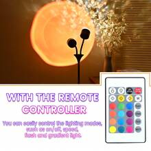 "Double-Head RGB Sunset Wave Floor Lamp – 360° Rotating Ambient Projector With 3D Ripple Lighting Effect For Bedroom, Living Room, And Party Decor" - 黑色 - 查看 7