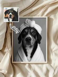 1 szt. w ramce, spersonalizowany, niestandardowy wydruk na płótnie z portretem zwierzaka, zabawny pies czytający gazetę na toalecie z opaską na ręcznik, dekoracja ścienna do łazienki bez ramki, wysokiej jakości plakat na płótnie do domu, biura, klasy, wyjątkowy prezent dla miłośników zwierząt, dekoracja ścienna ze zdjęciami psów, zabawny design, szczegółowa grafika, wielofunkcyjny, ozdobny, wielokrotnego użytku, wykwintny, stylowy, wysokiej jakości, kolorowy, nowoczesny, niestandardowy, spersonalizowany, niepowtarzalny, idealny prezent dla niego, idealny prezent dla niej, dla chłopaka, taty, dziewczyny, mamy, rodziny, przyjaciół, herbaciarni, domu, ogrodu, biura, na rocznice, na Walentynki, na Dzień Matki, na urodziny, na Dzień Ojca, na ukończenie szkoły, na ślub, na parapetówkę, spersonalizowane artykuły dekoracyjne do domu - Wielokolorowe - Zobacz 11