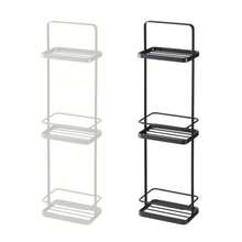 1pc Bathroom Organizer Rack, Modern Minimalist Floor-Standing 3-Tier Storage Shelf For Bathroom, Living Room, Dust-Proof - Multicolor - View 6