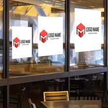 Customized Vinyl Transparent Glass Stickers For Shopping Malls, Offices, And Store Floors To Windows, Suitable For Glass Surfaces, Advertising Information, Promotion, Business Hours, Brand Promotion, And Corporate Logos, Cartoon Design